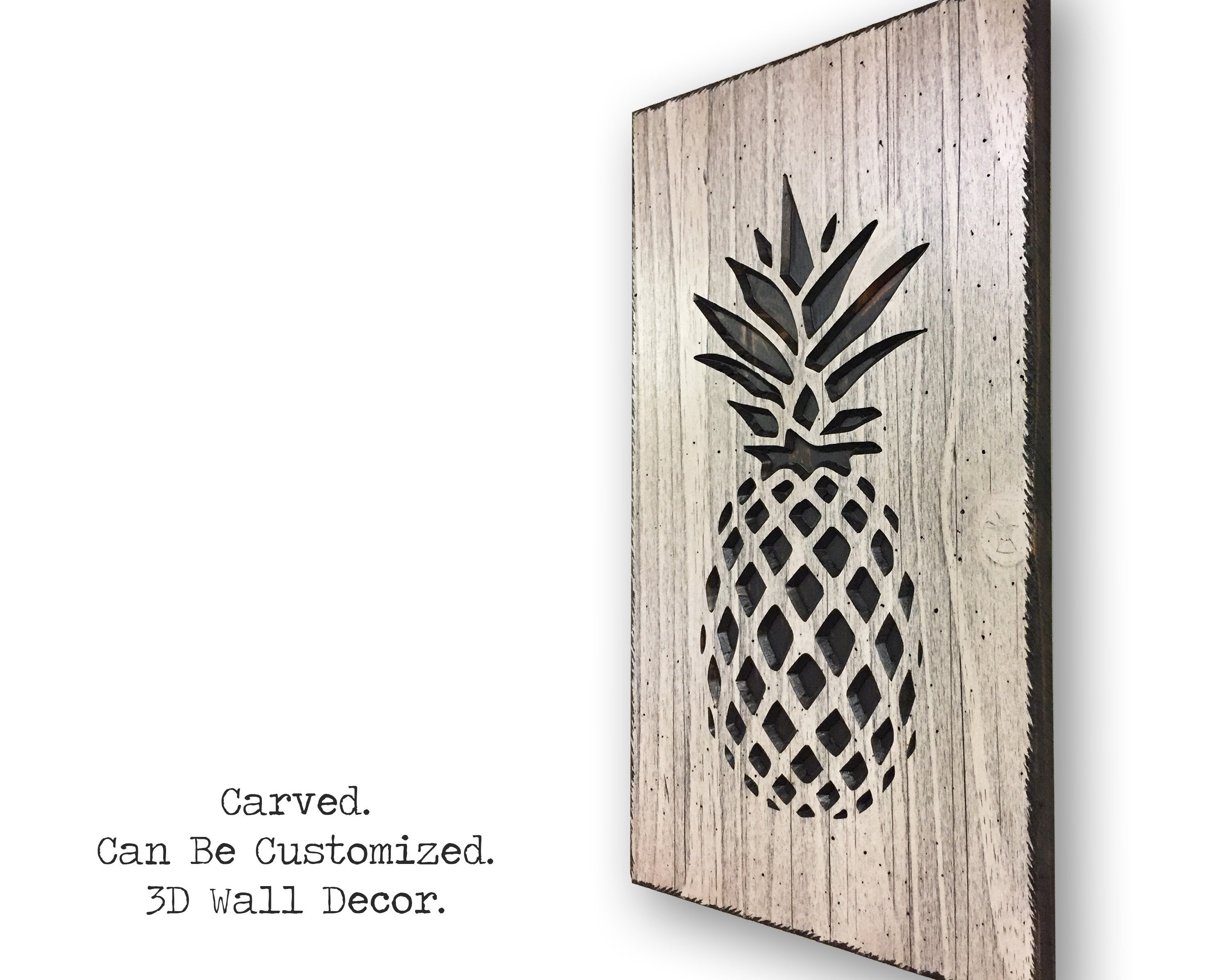 Pineapple Wall Decor Pineapple Art Tropical Kitchen Decor Etsy