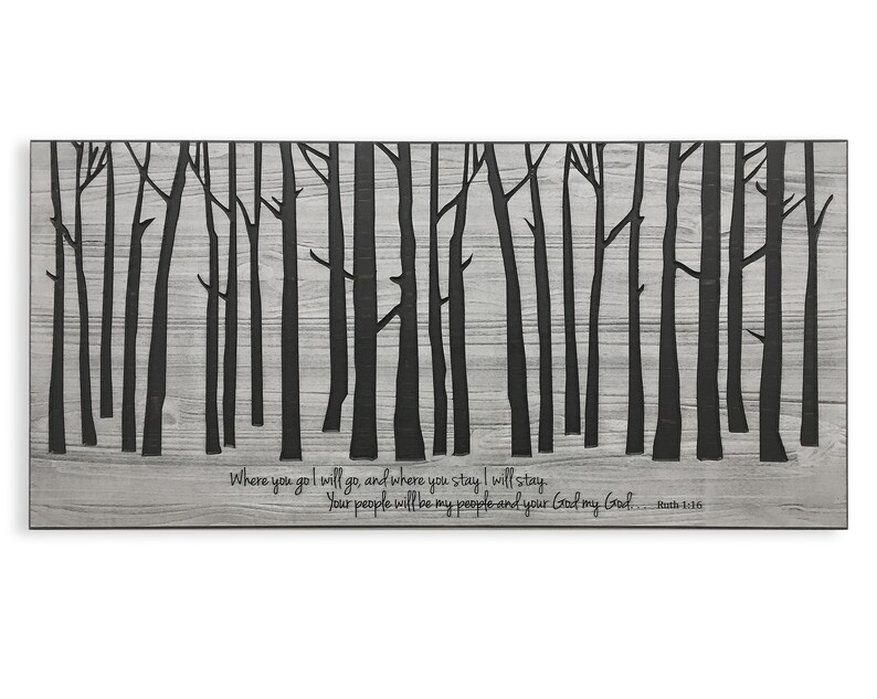 Carved Birch Tree Art Bible Verse 3D Wood Wall Art House Etsy