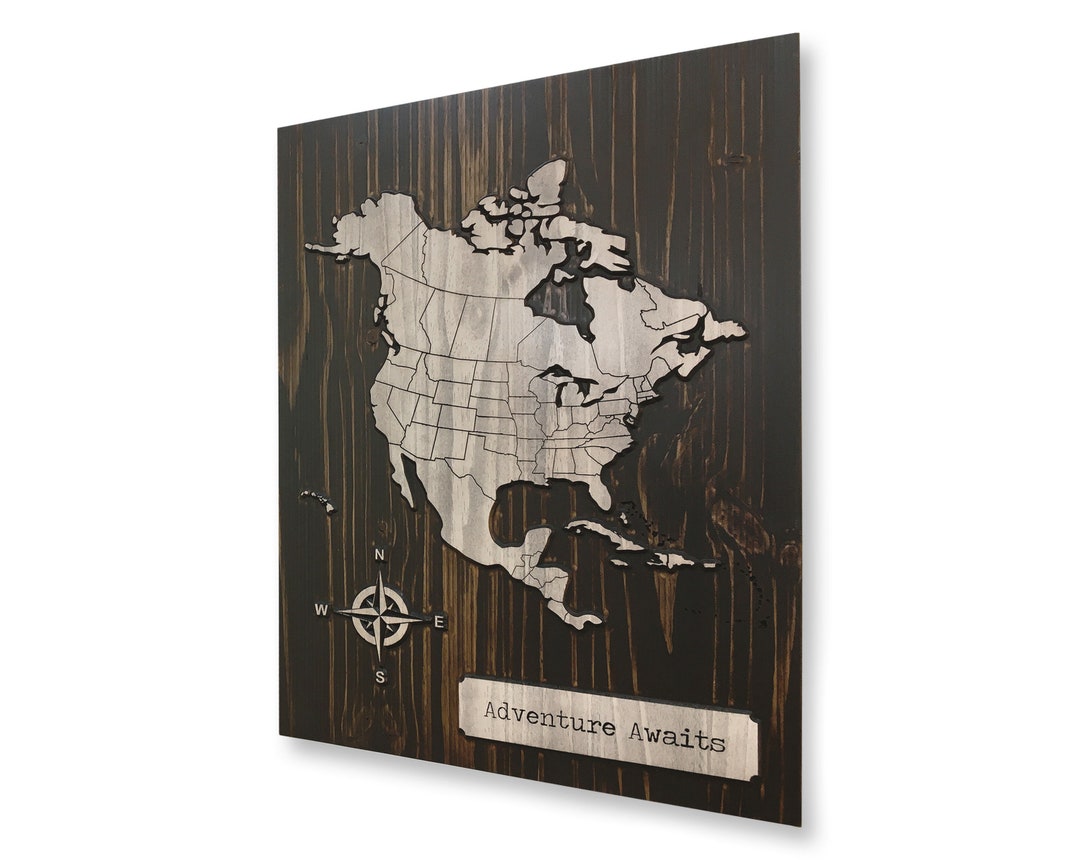 North America Push Pin Map Wood - Il 1080xN.2283321889 Bfem
