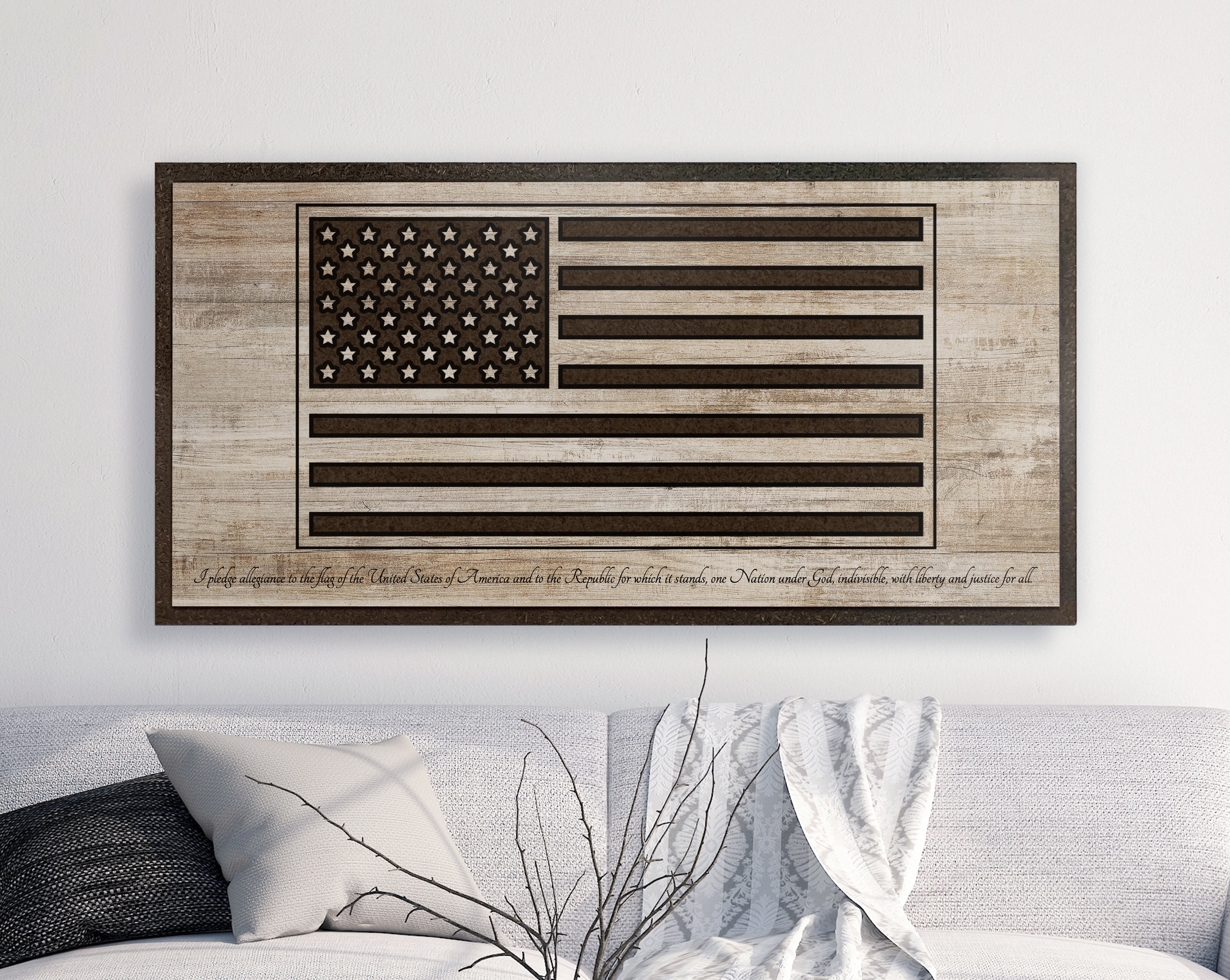 Home Decor Flag of the United States of America Patriotic Home Wall