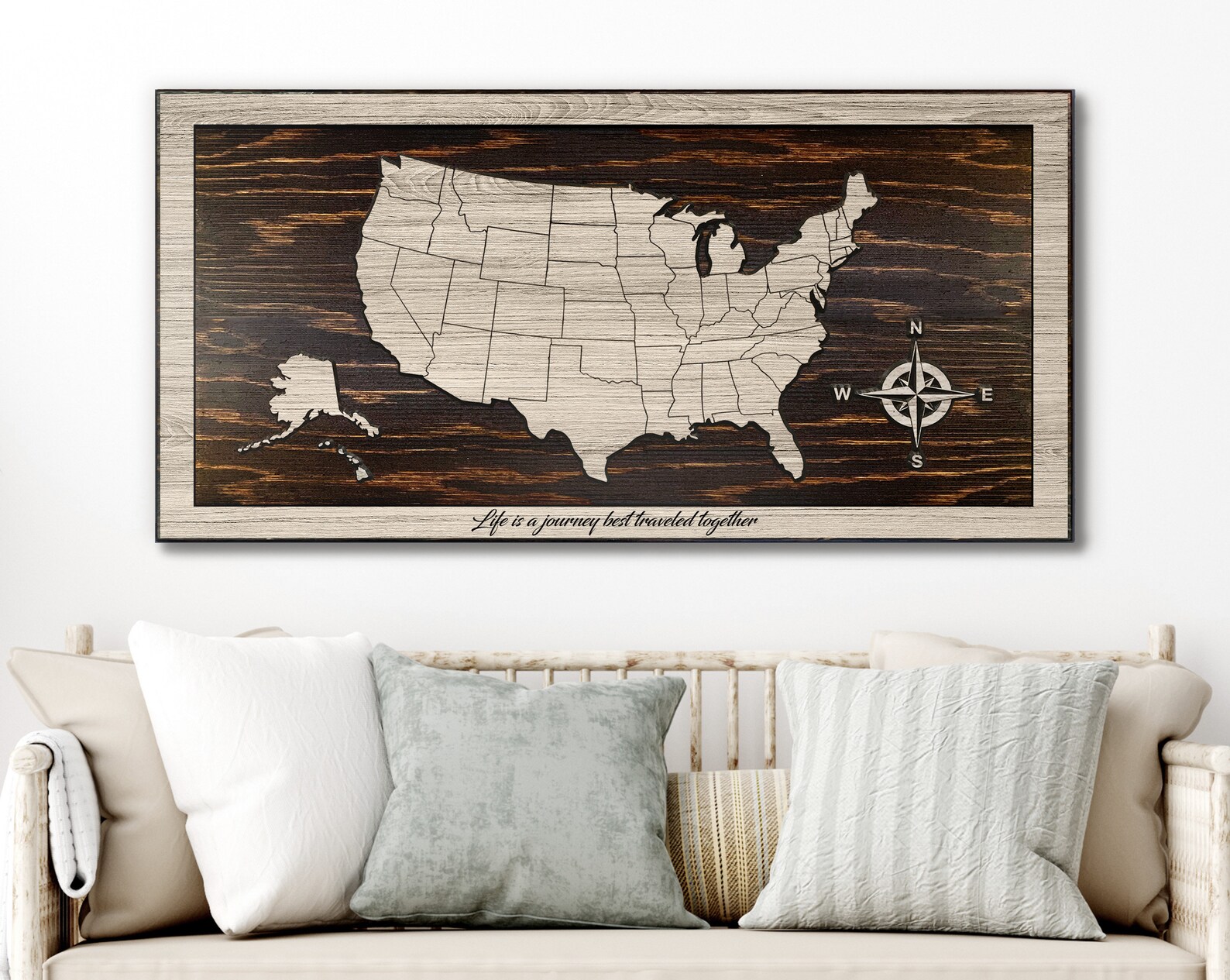 US Push Pin Travel Map - Anniversary Gift for Husband - Family Travel ...