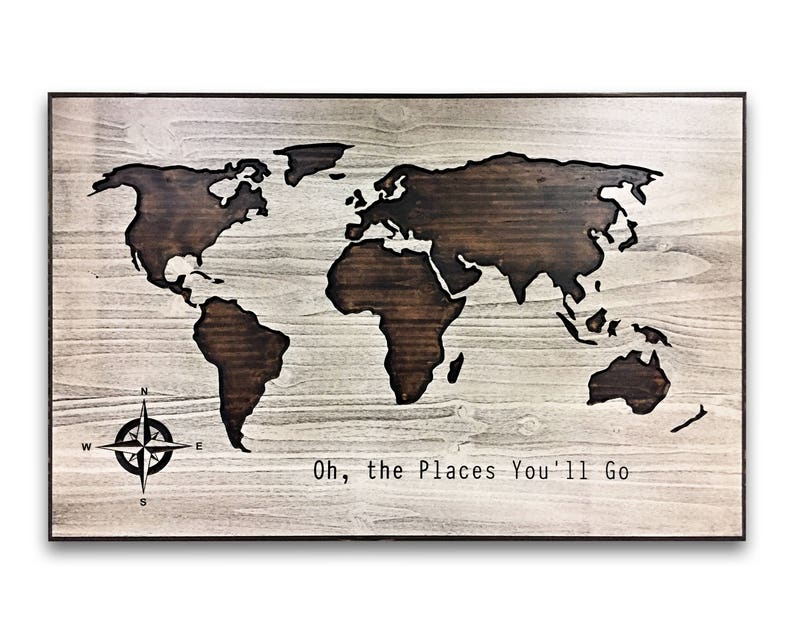 World Map To Mark Travels Wedding Gift for Newlywed Couple World Map to Mark Travels | Etsy