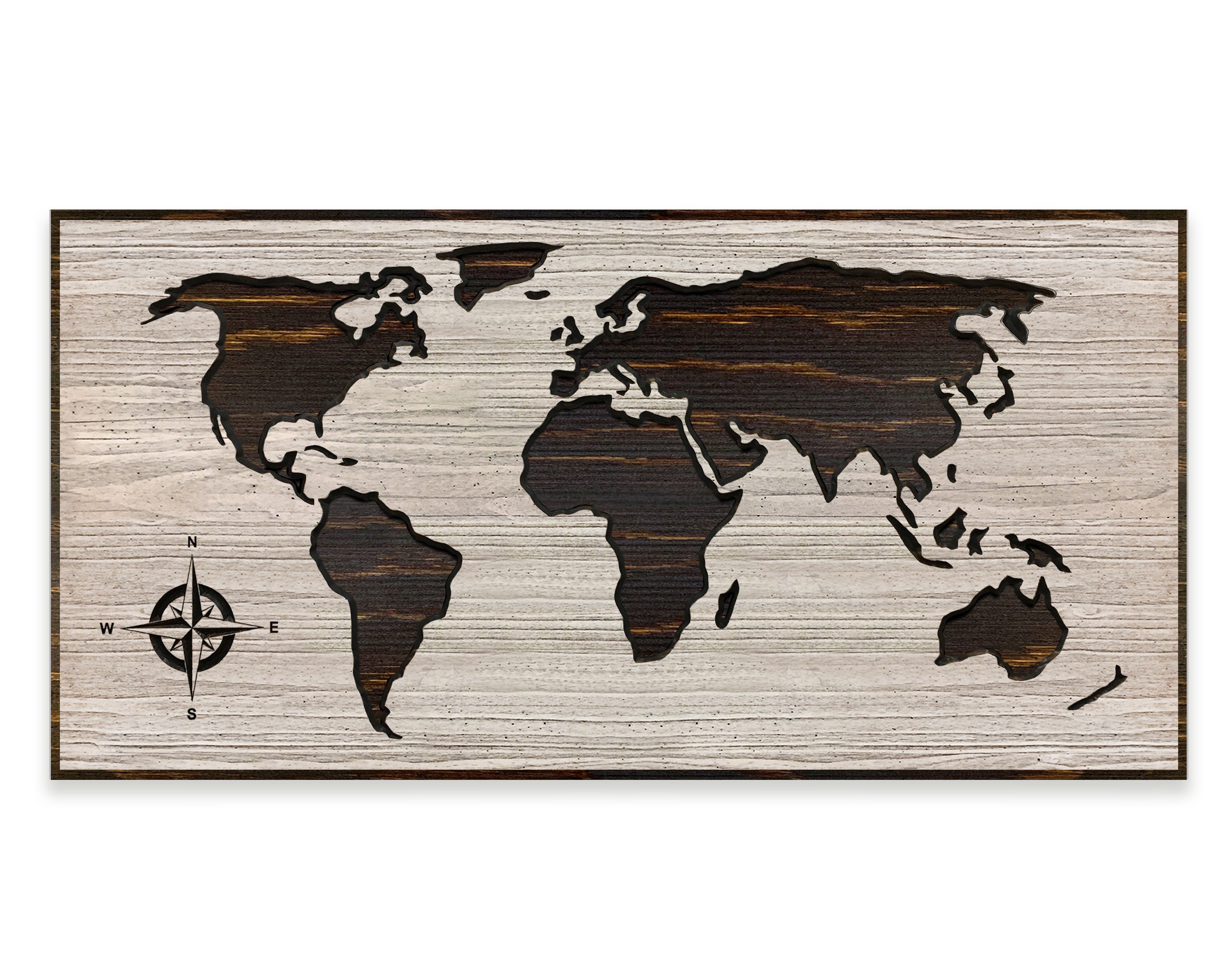 World Map Wall Art and Home Wall Decor Picture of World Map | Etsy