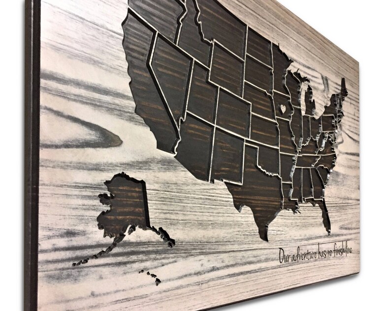Wooden US Map Wood wall art Home Wall Decor United States Etsy