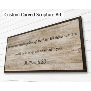 Religous wall art - Custom wood scripture sign - Custom bible verse - Christian home wall decor - Engraved wood sign