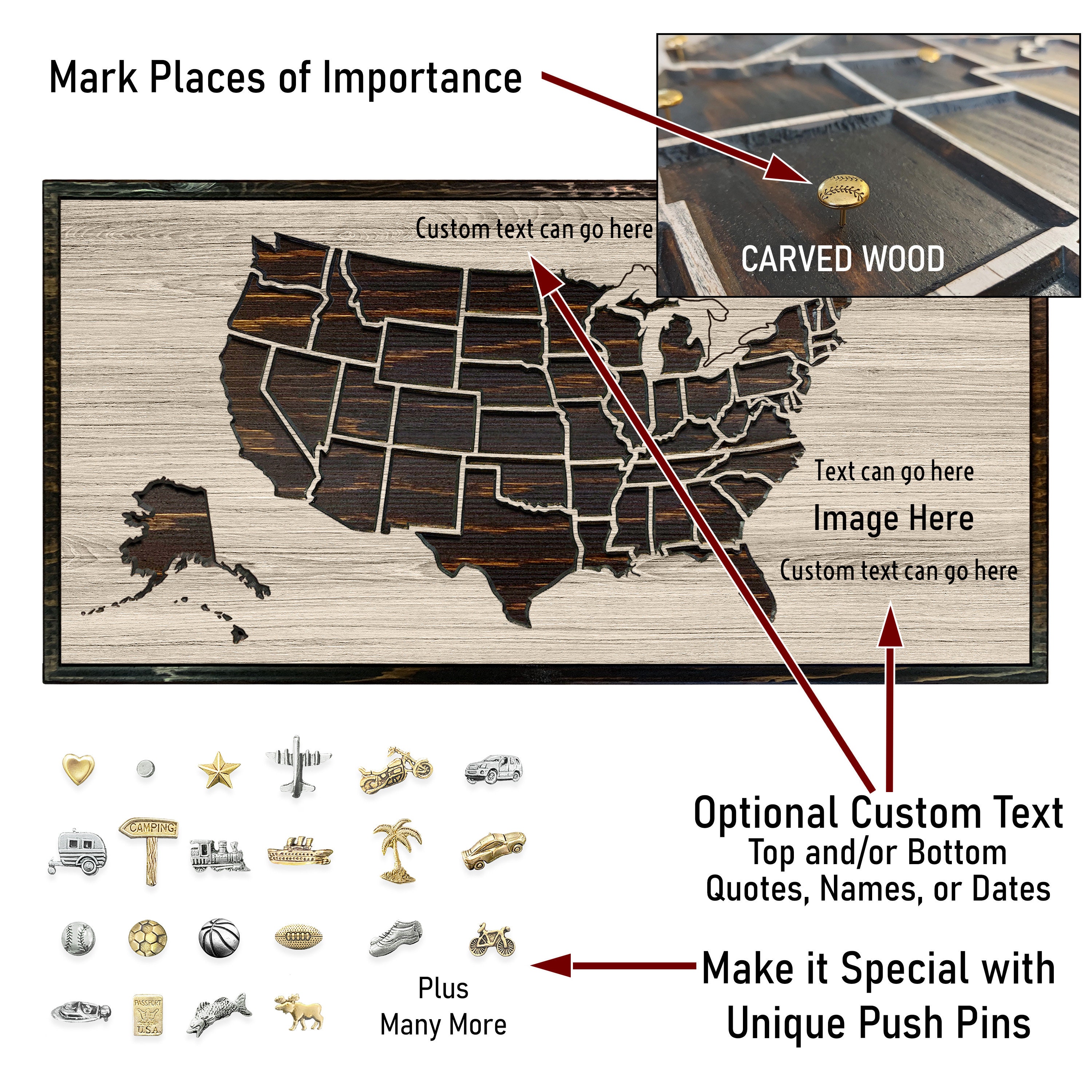Personalized Baseball Map for Baseball Fans, Major League Road Trip Map ...