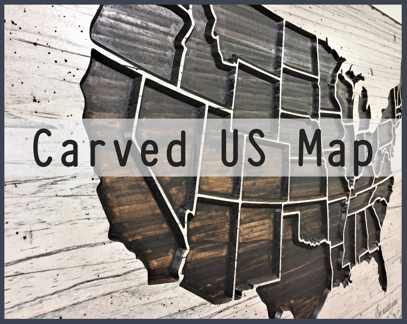 US Map Home Wall Decor United States Wall Art Wooden Map Etsy