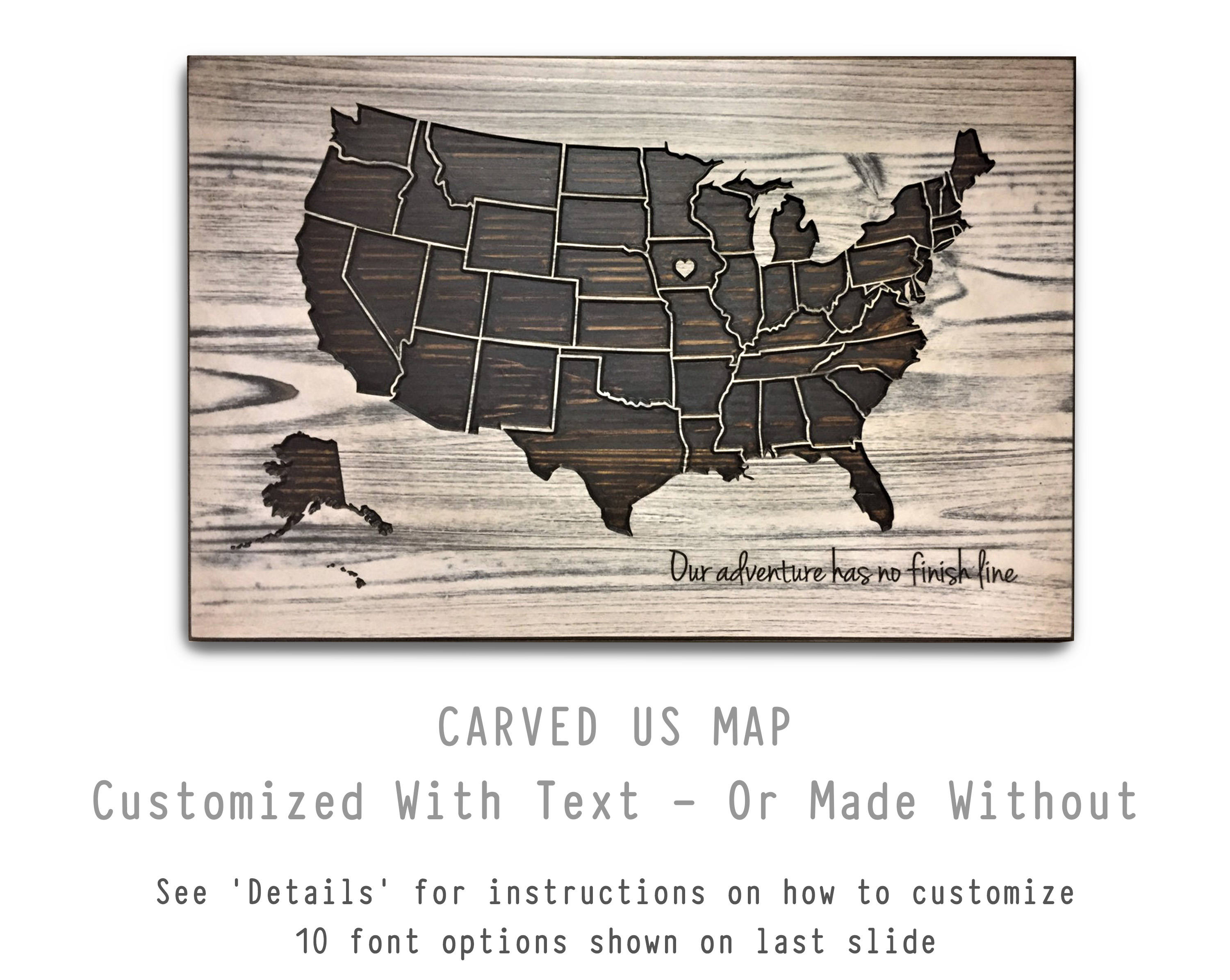 Wooden US Map Wood wall art Home Wall Decor United States Etsy