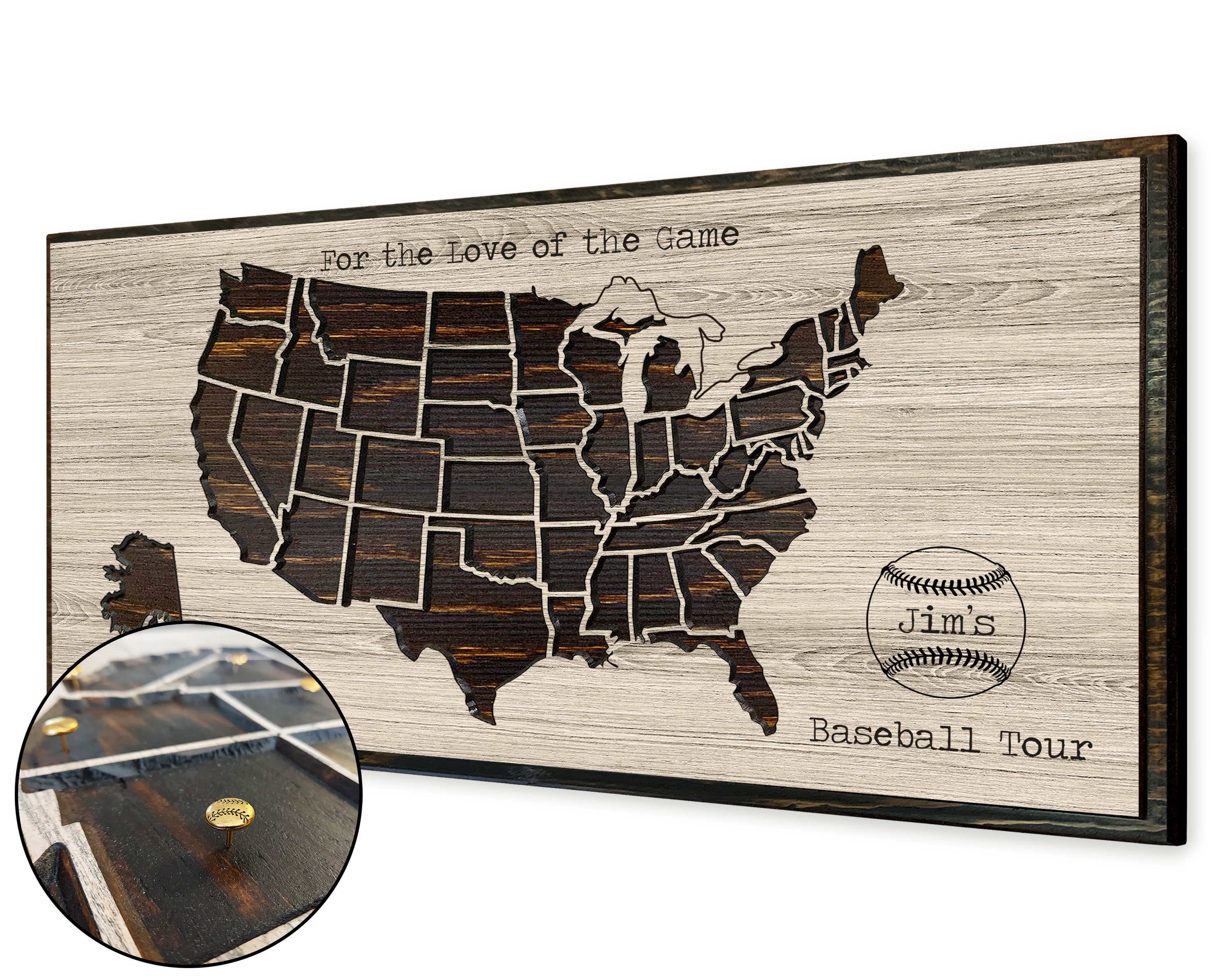 Personalized Baseball Map for Baseball Fans Major League Road Etsy