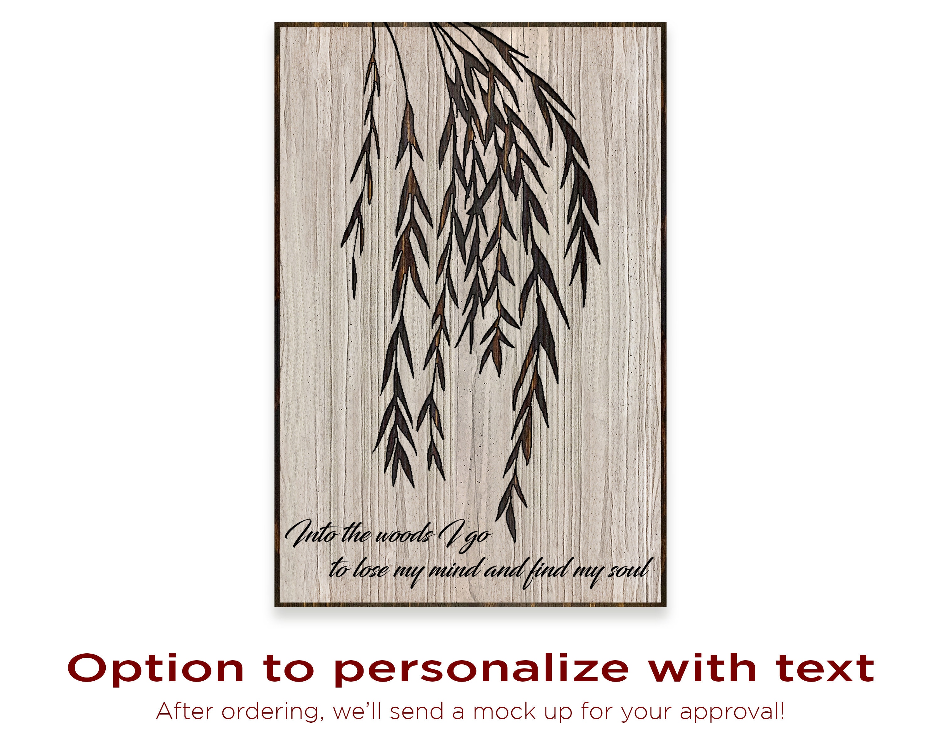 Willow Tree Wood Wall Art Wall decor for you house Carved | Etsy
