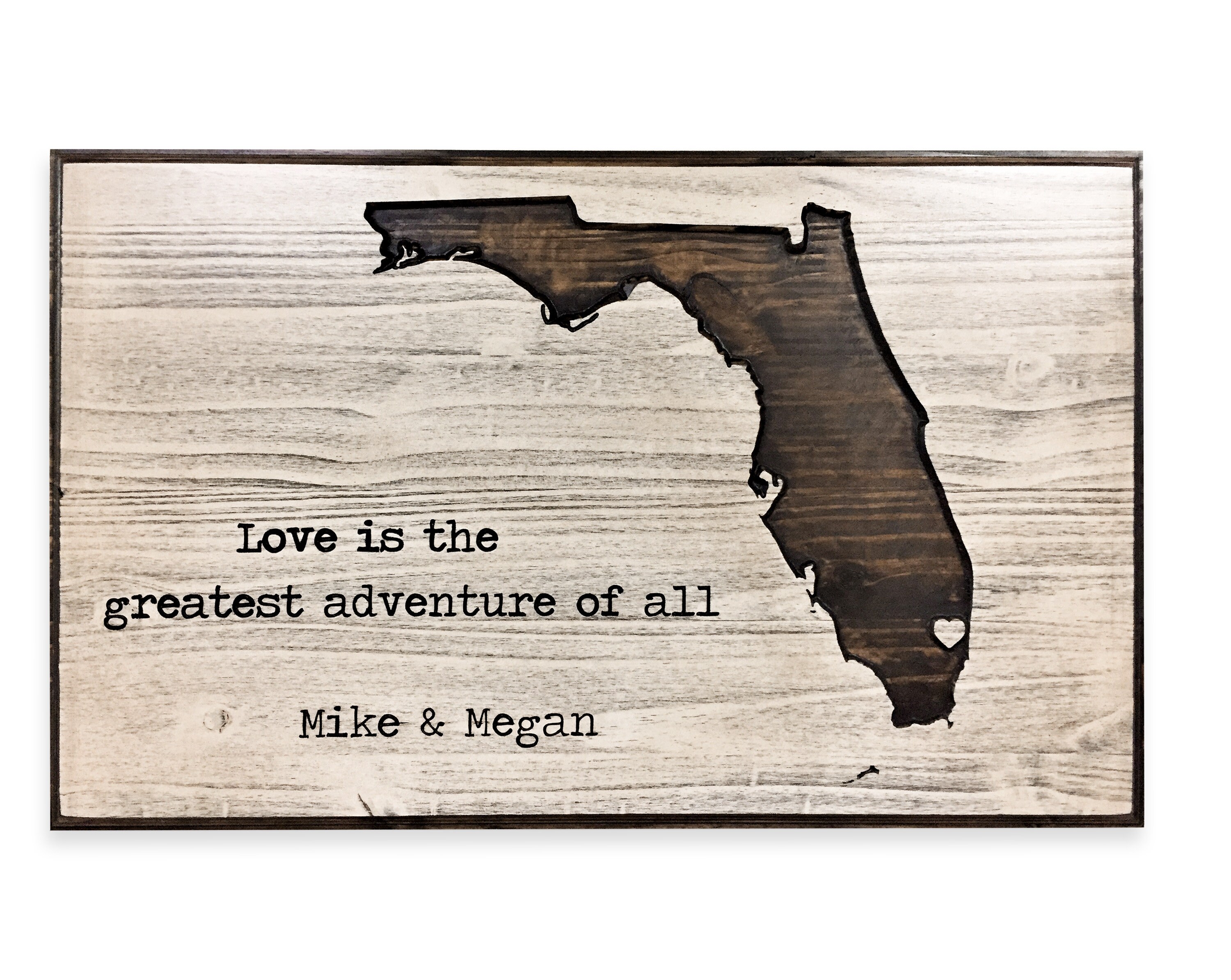 Florida State Cutout Carved Name Sign State Wall Decor Gift Etsy