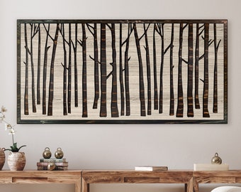 Tree Wall Decor, Wood Wall Art, Birch Tree Art, Home & Business Decor, Unique Wall Decor Idea, Rustic, Shabby Chic, Vintage, Carved Wood