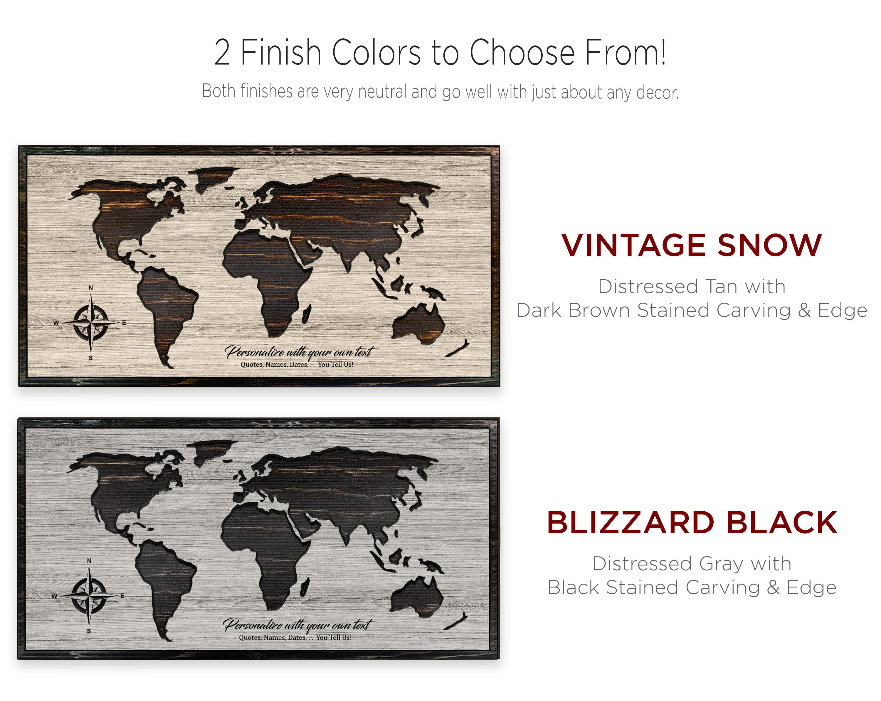 Carved wooden world map wood wall art world map home decor Etsy