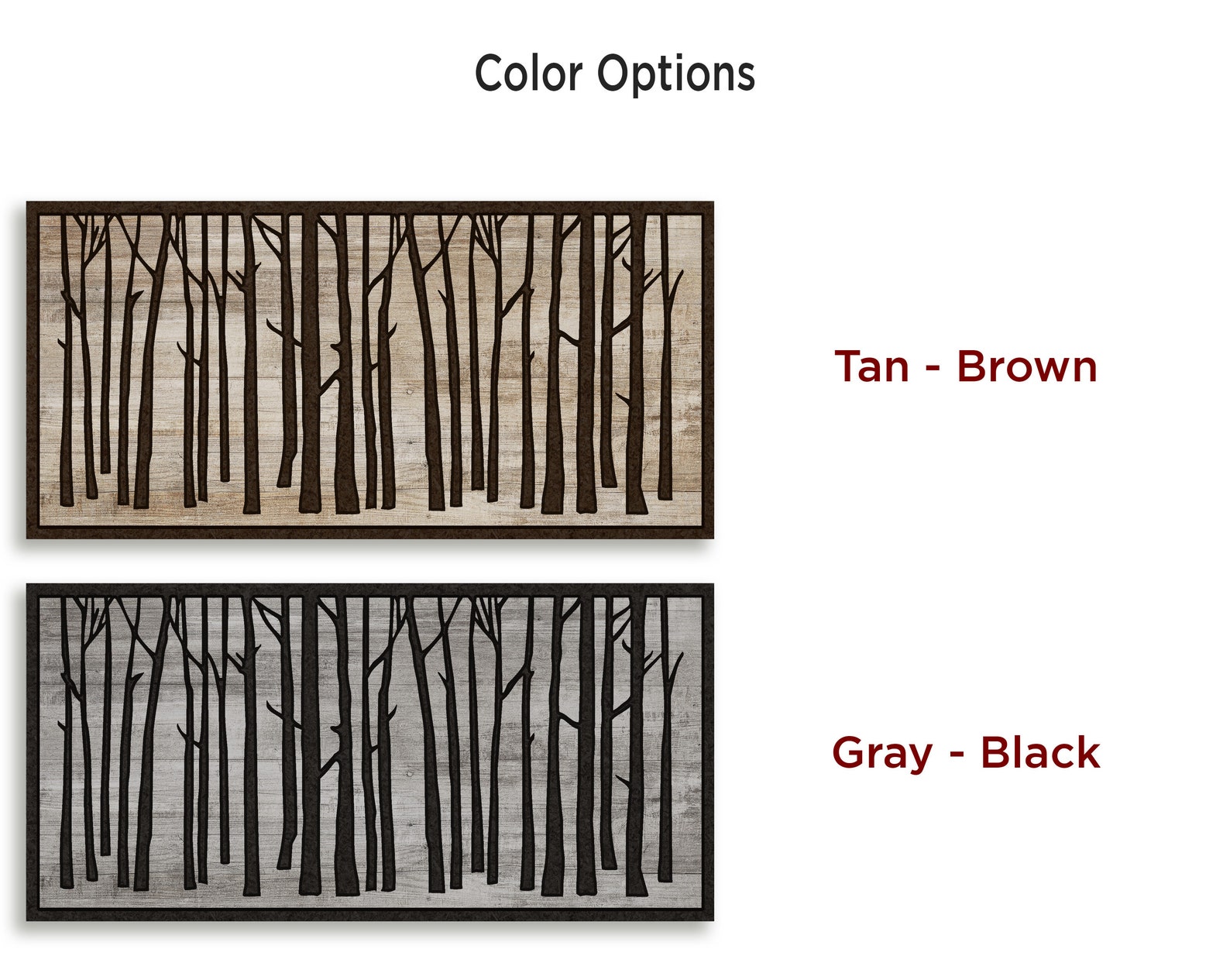 Birch Tree Wall Art Wood Wall Art Picture of Birch Trees Etsy