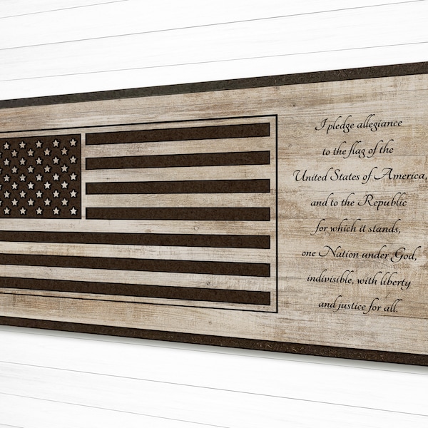 Wooden American Flag Wall Art Etsy