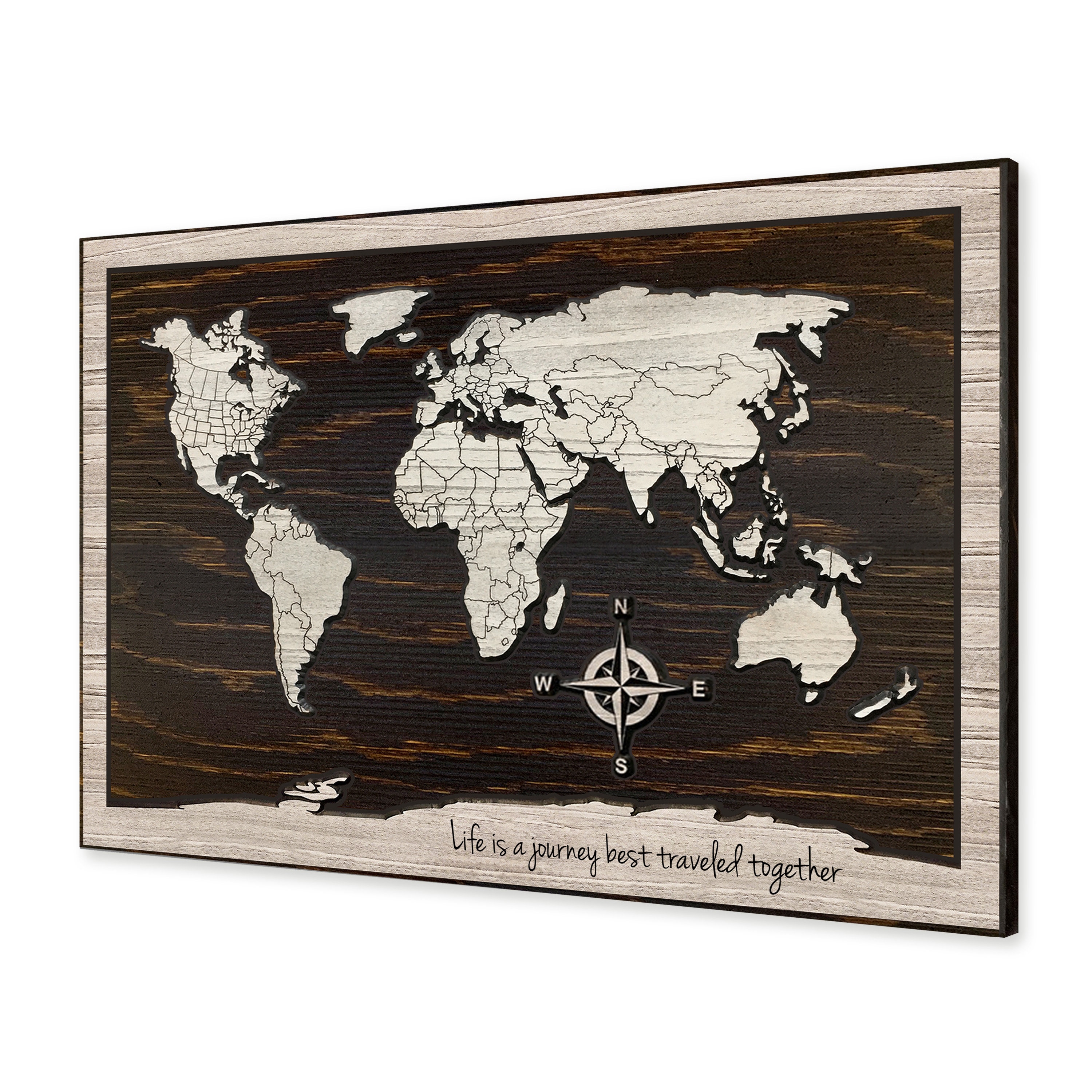 Wooden World Map Wall Art, Rustic Wall Decor, Push Pin Travel Wall Map,  Housewarming Gift for First Home, Apartment, Room, Home Gift for Mom 