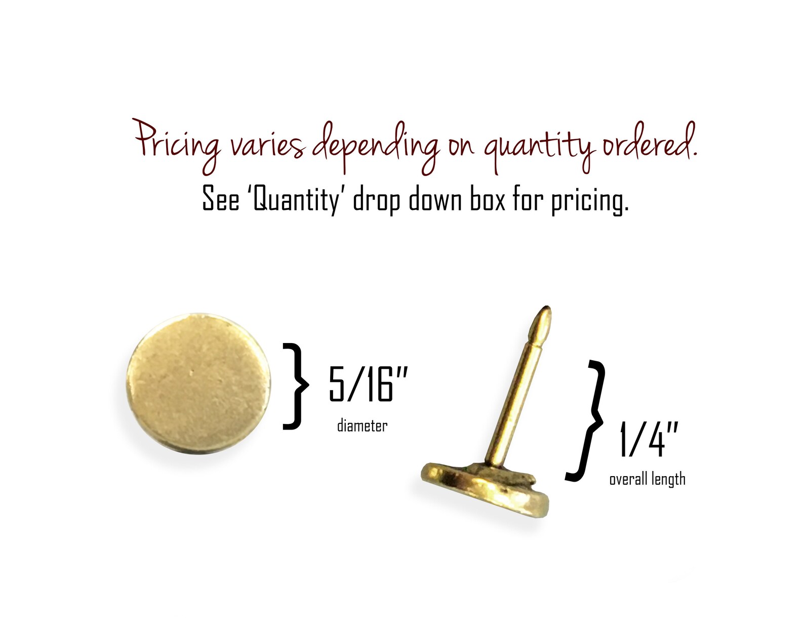 Flat Round Gold Push Pins Larger Profile Simple Pins to Mark Etsy