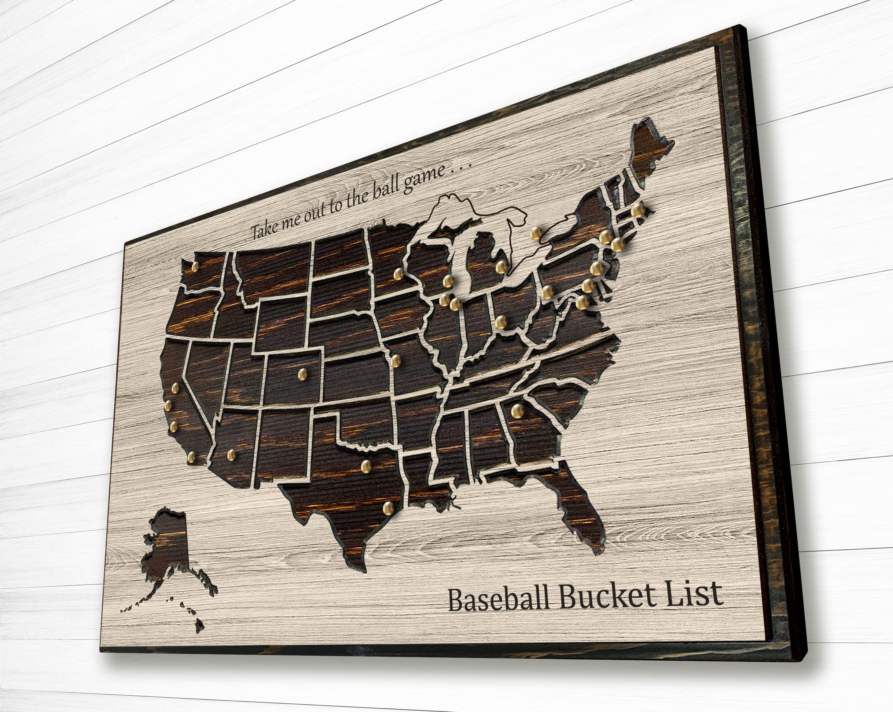 Baseball Travel Map - Map to Mark Stadiums - Major League