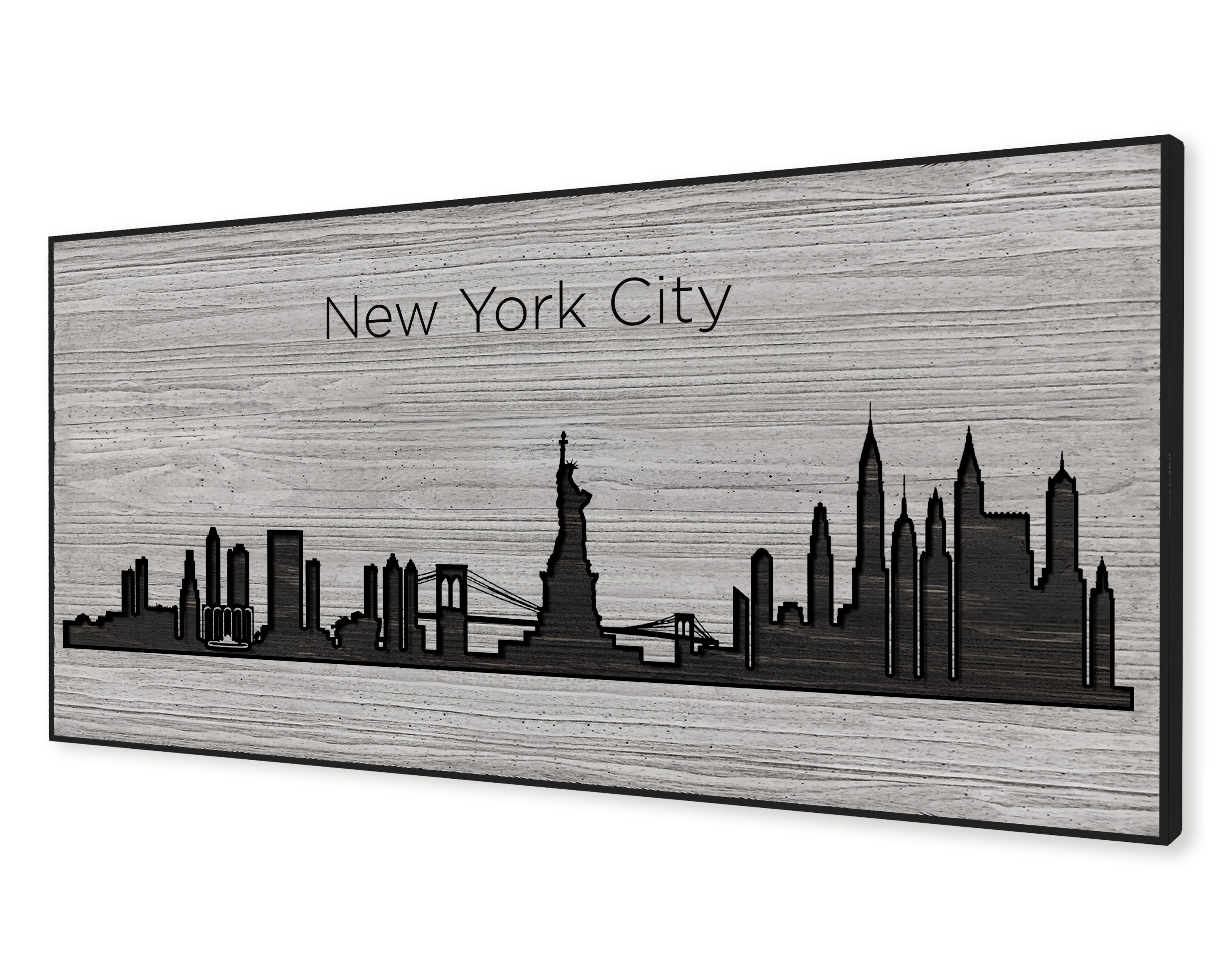 NYC Skyline Art New York City New York Wood Wall Art Sky | Etsy