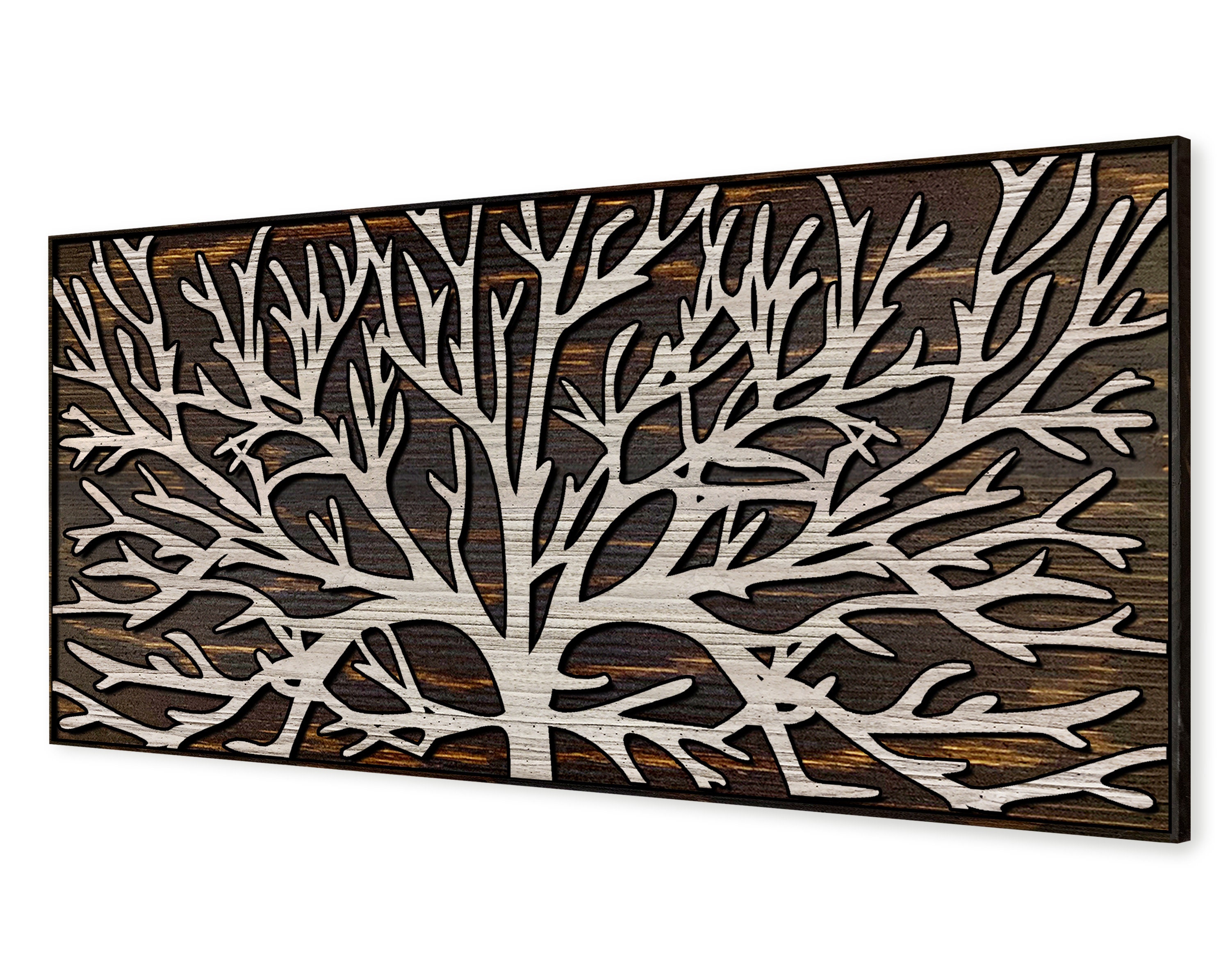 Abstract Tree Wall Art Branch Wall Decor Nature Wood Wall Etsy