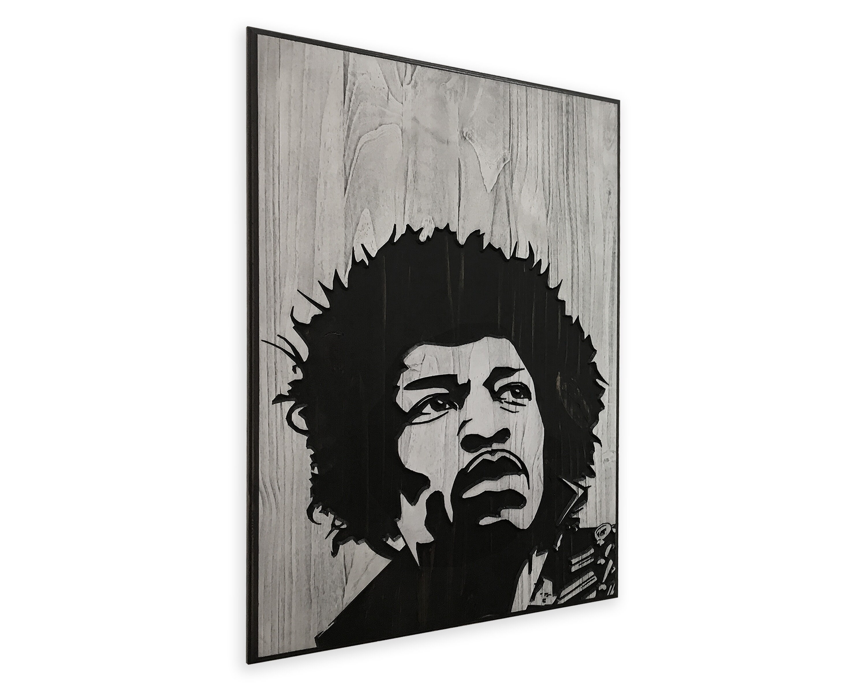 Jimi Hendrix Wall Art 3D Musician Wall Decor Carved Wood Etsy