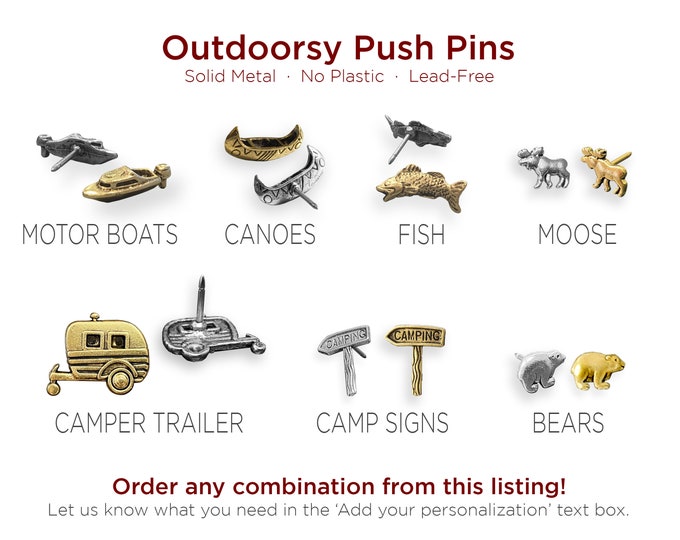 World Map Push Pins, Map Pins Personalized - Etsy