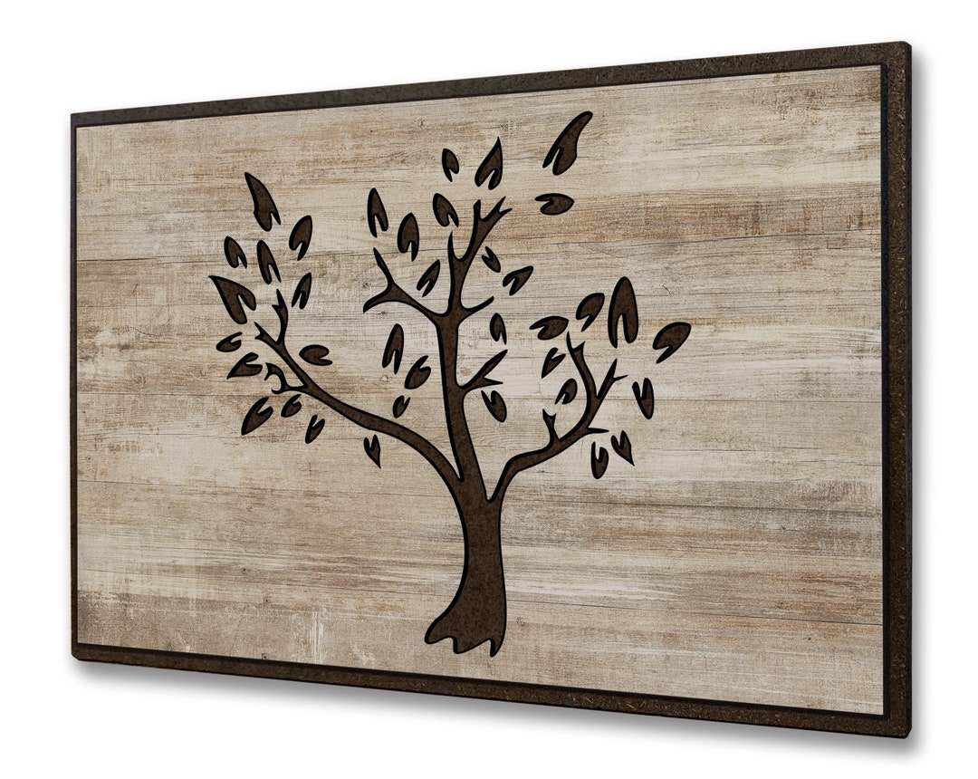 Tree Art Wood Carved Wall Decor Home Decoration Living Room Entryway Bedroom Gift Idea Rustic Etsy