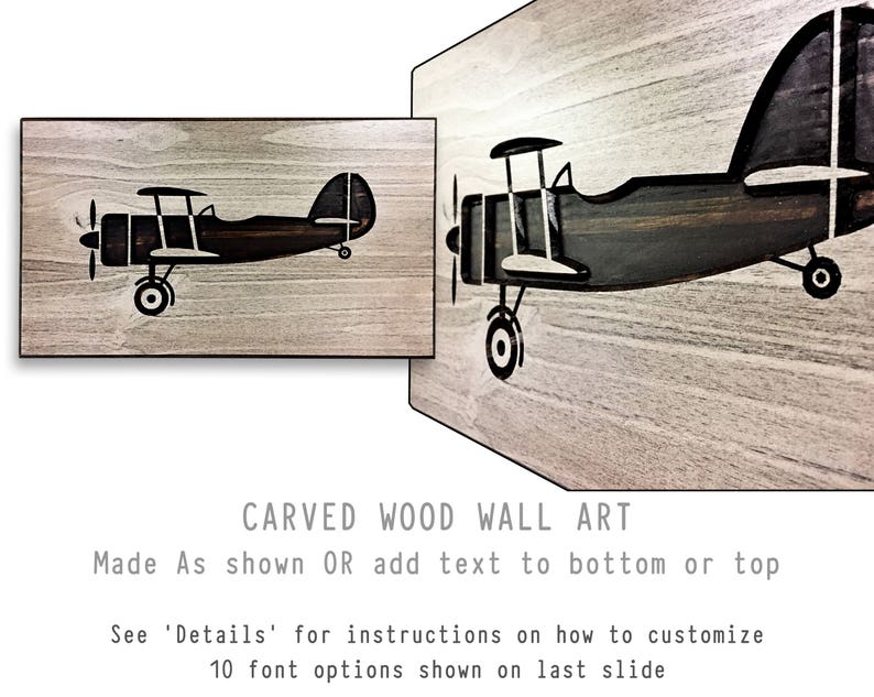 Plane Picture of Airplane 3D Art Distressed Wood Airplane Art Carved Gift Idea Rustic Home Wall Decor Engraved Wood Wall Art