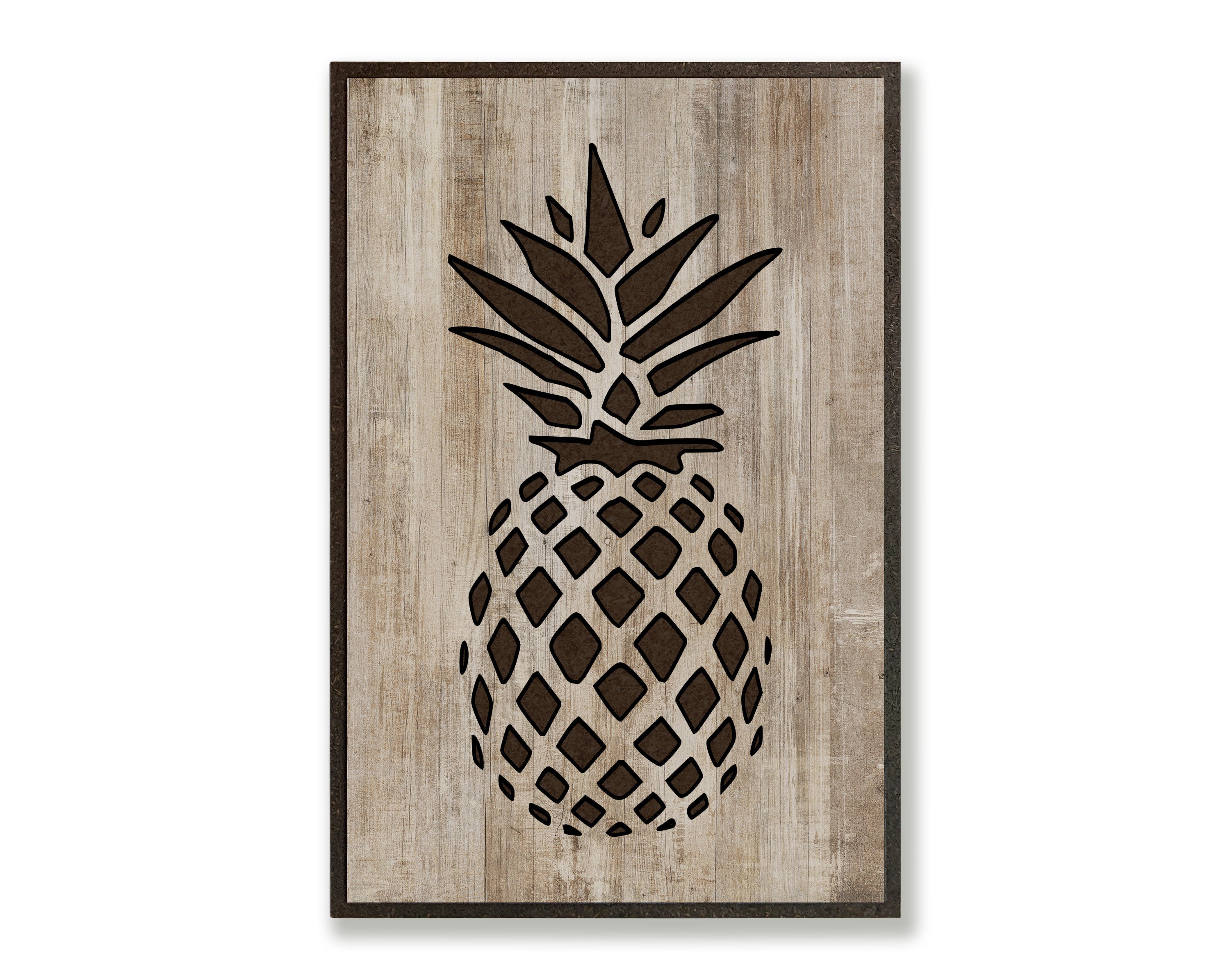 Pineapple Wall Decor Pineapple Art Tropical Kitchen Decor Etsy