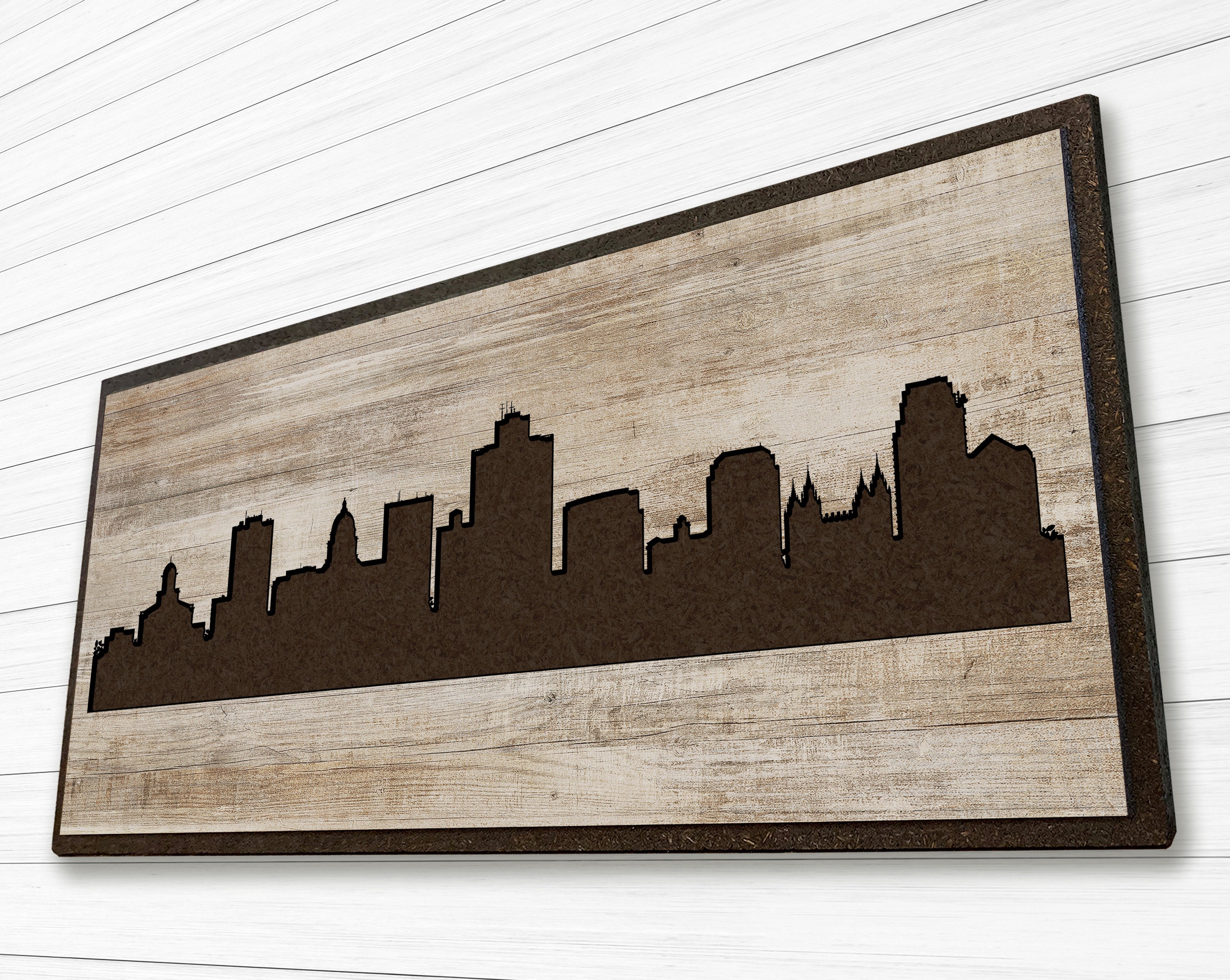 Salt Lake City Utah Skyline Picture Carved Wood Wall Art - Etsy