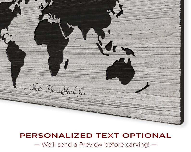 World map wall art Inspirational Quotes nursery kids room | Etsy