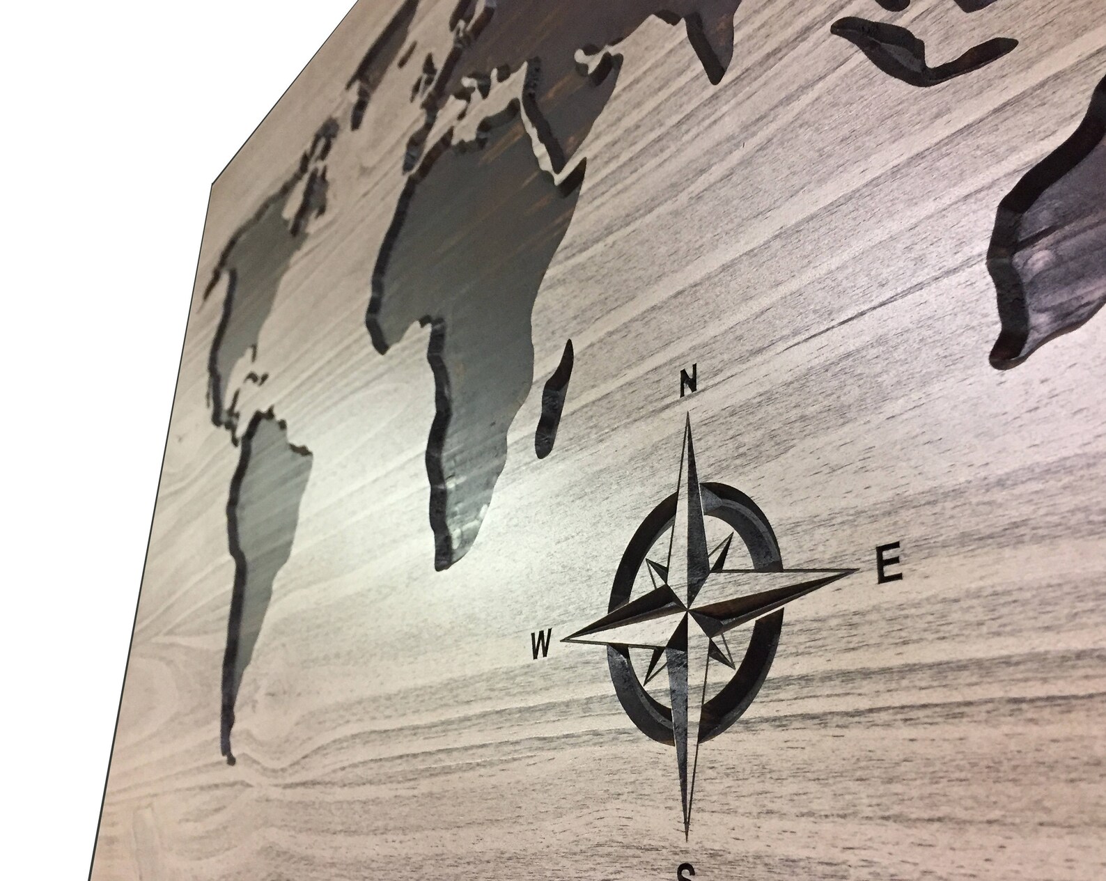 Carved wooden world map wood wall art world map home decor Etsy