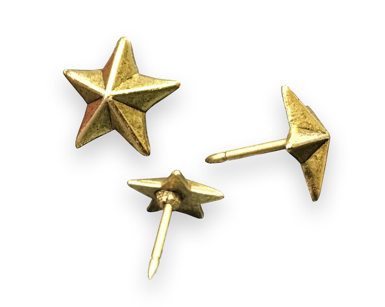 Push Pins Gold & Silver Stars Star Pushpins Golden Pin Etsy