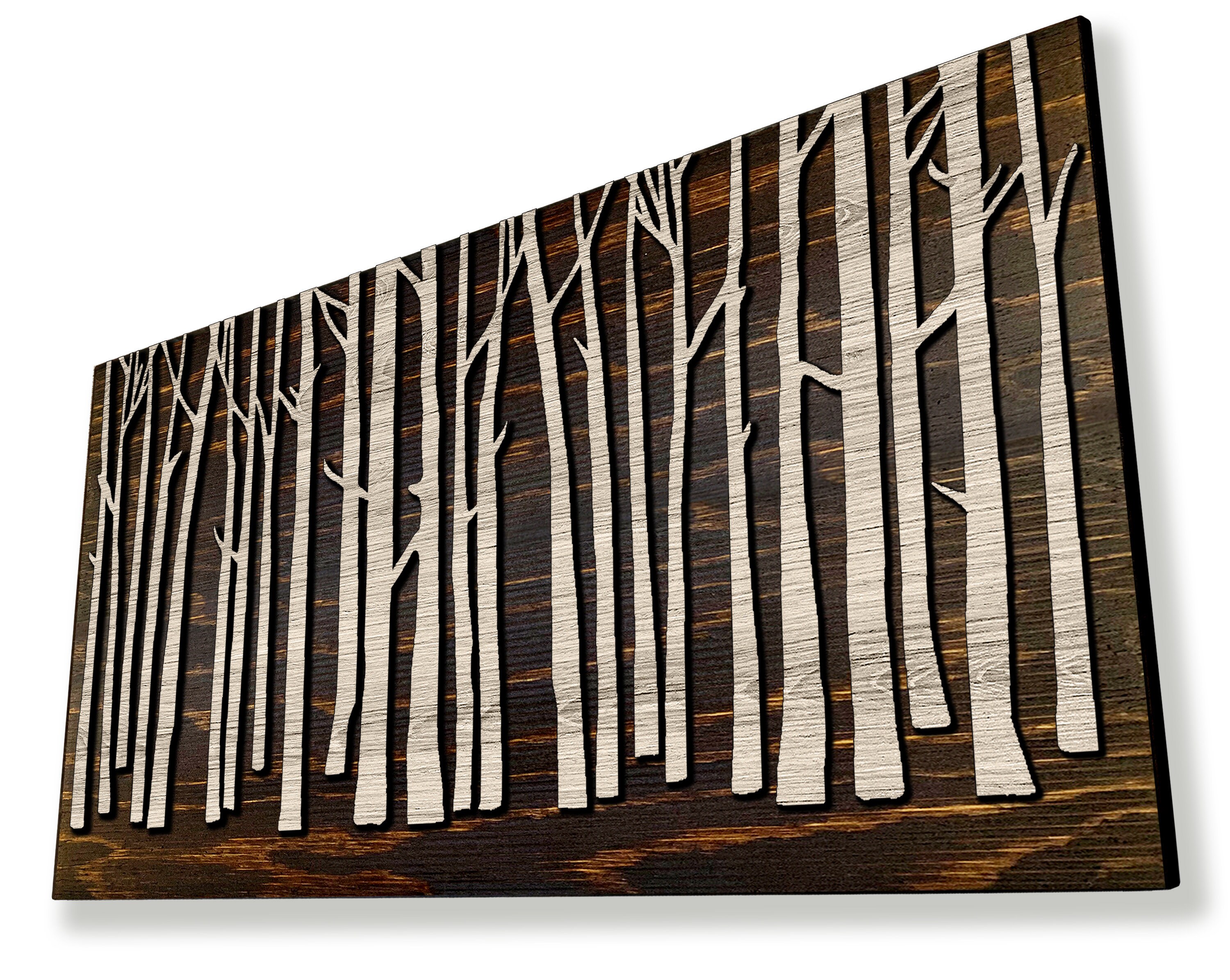 Birch Tree Wood Wall Art Home Wall Decor Tree Art Branch Etsy