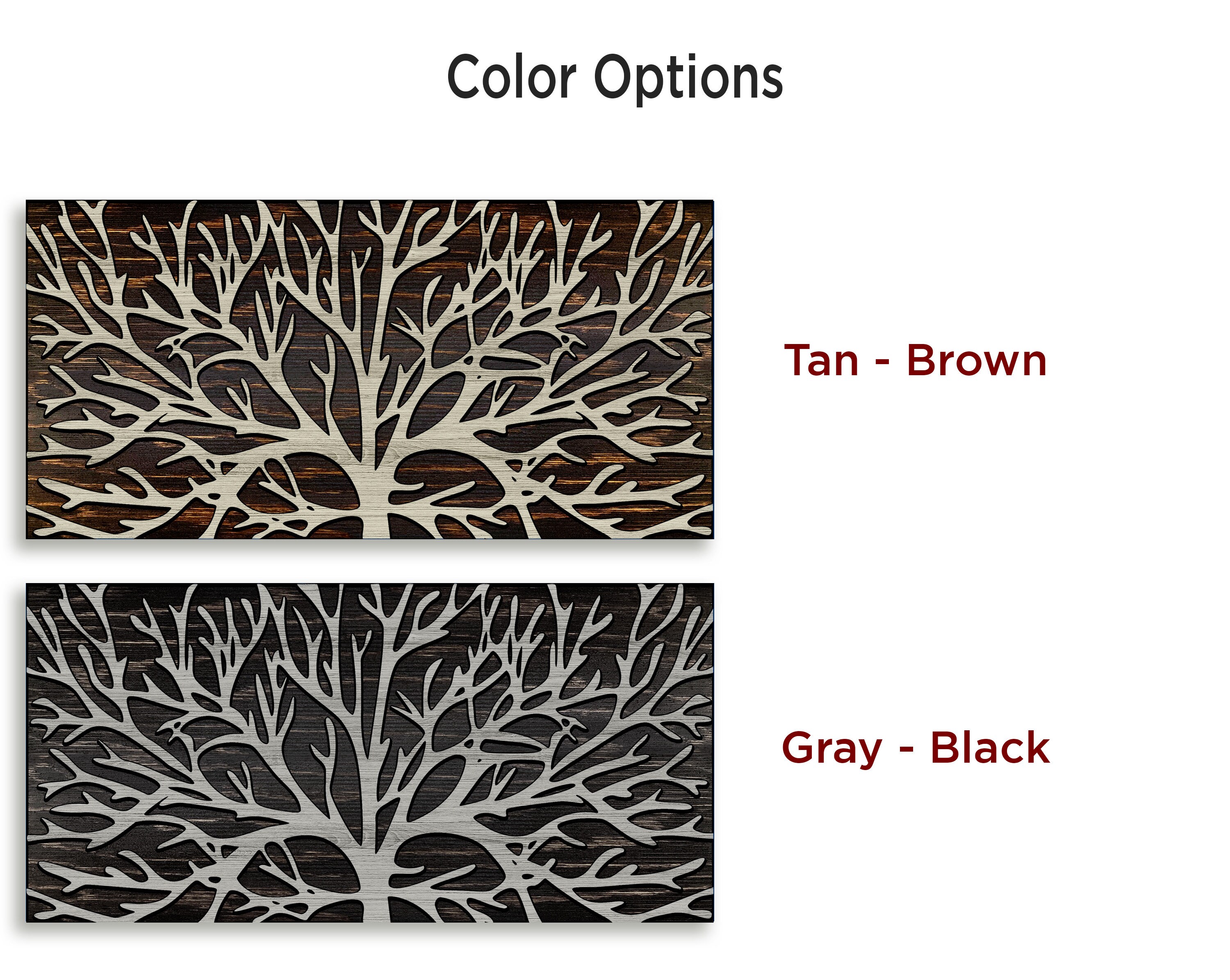 Abstract Tree Wood Wall Art Carved Into Wood and Easy to - Etsy