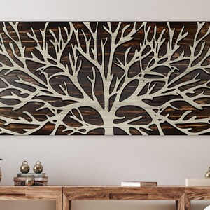 Wood wall art - Abstract tree nature art - Branch art - Lightweight and comes ready to hang - Unique home wall decor - Gift idea
