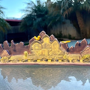 Jerusalem Menorah | Jewish Gifts | Judaica | Chanukah | Jewish Art | Jewish Wedding | Chanukah Menorah | Judaica Art | Menorah