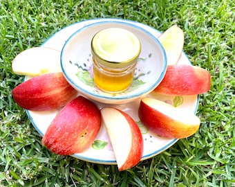 Rosh Hashanah Apples and Honey Dish |  | Serving Decor | Jewish Dish Set | Jewish Gifts | Judaical | Jewish New Year | Holidays