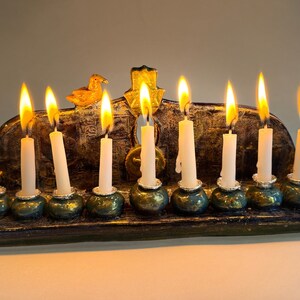 Am Israel Chai Menorah | Jewish Gifts | Judaical | Chanukah | Jewish Art | Jewish Wedding | Chanukkah Menorah | Judaica Art | Hanukkah