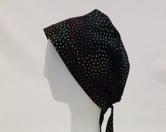 Rainbow Stars Galaxy Print Surgical Scrub Cap Dentist Chemo Hat