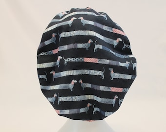 Dachshunds Dogs Bouffant Surgical Dental Scrub Cap Chemo Hat