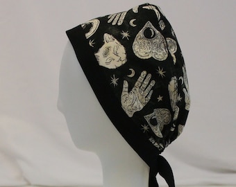 Spooky Halloween Surgical Scrub Cap Dentist Vet Chemo Hat