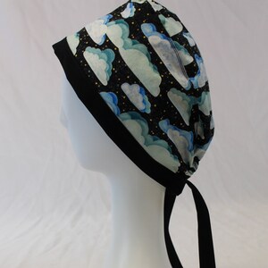 Rain Clouds Surgical Scrub Cap Dental Chemo Hat