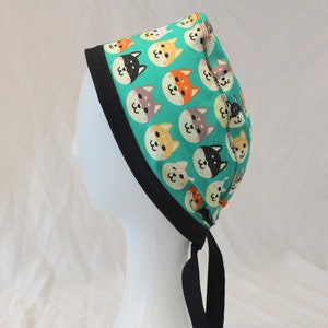 Shiba Inu Dogs Surgical Scrub Cap Dentist Vet Chemo Hat