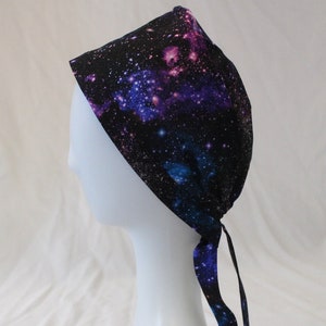 Galaxy Space Print Surgical Scrub Cap Dentist Chemo Hat