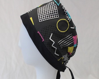 Retro Geometric Surgical Scrub Cap Chemo Dental Hat