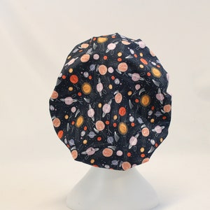 Space Planets Bouffant Surgical Dental Scrub Cap Chemo Hat