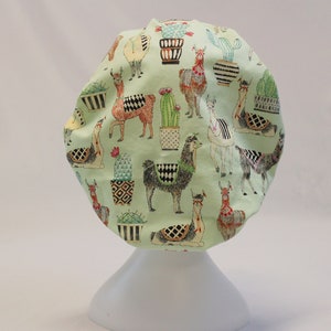 Llama Bouffant Surgical Dental Scrub Cap Chemo Hat