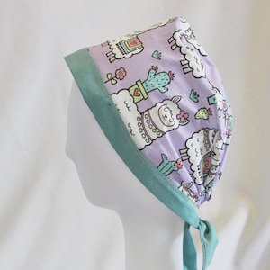 Lavender Alpacas Surgical Scrub Cap Chemo Dentist Hat