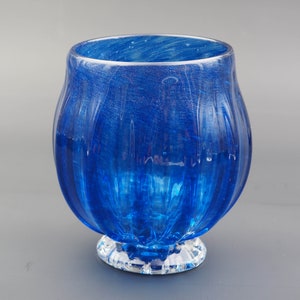 Hand Blown Purple Vase (Cracked Foot)